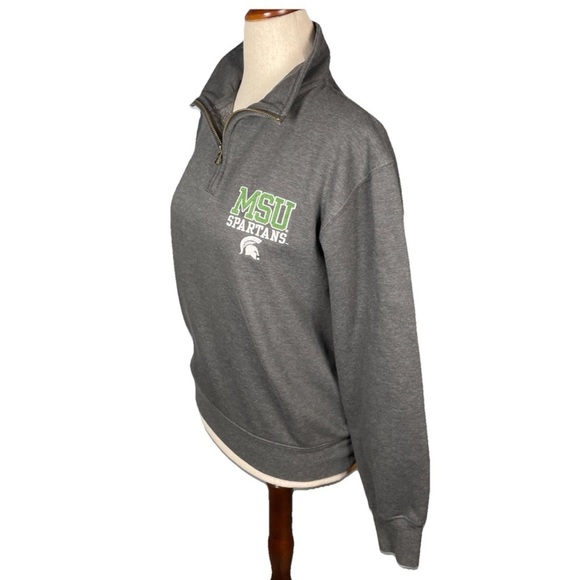 Jansport 1/4 Zip Sweatshirt Pullover Womens Size Medium Michigan State MSU - Picture 3 of 5
